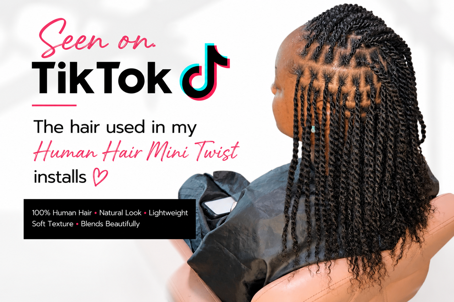 Human Hair Afro Kinky Bulk – 18"